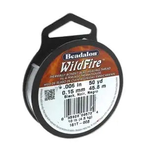 Beadalon Wildfire Wire 0,15 mm Frost White / Black | Rijgdraad in de kleuren wit en zwart
