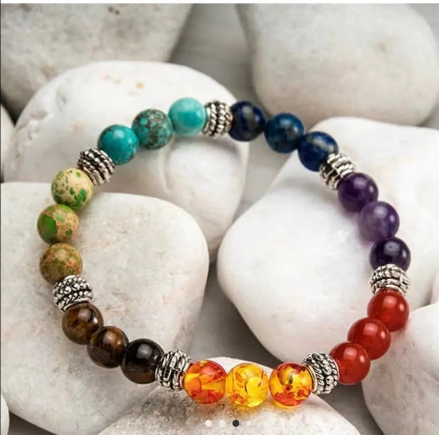 NIMAXI Jewelry | HARMONIE-ARMBAND MET 7 CHAKRA'S - gemaakt van natuursteen