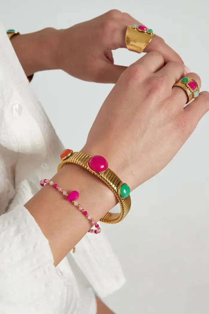 Armband met gekleurde rondjes