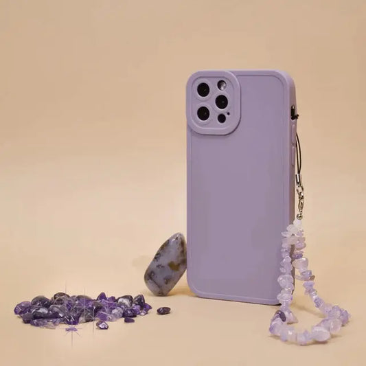 Telefoonkoord met kristallen lilac
