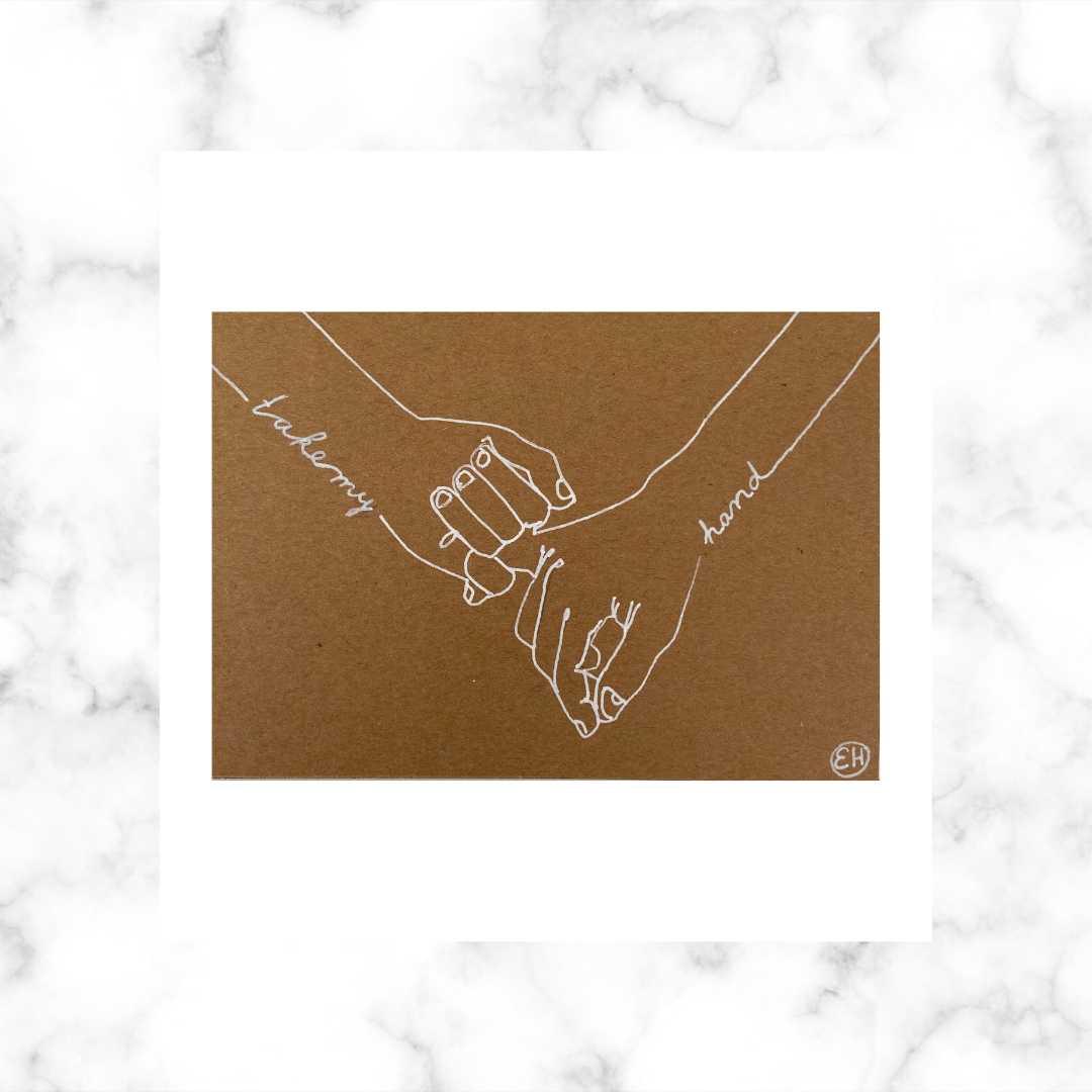 Handgemaakte kaart “Take my hand” - Beads and More