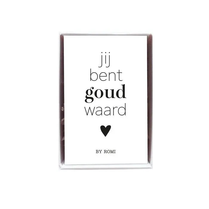 Wensdoosje + kaarsje / Jij bent goud waard