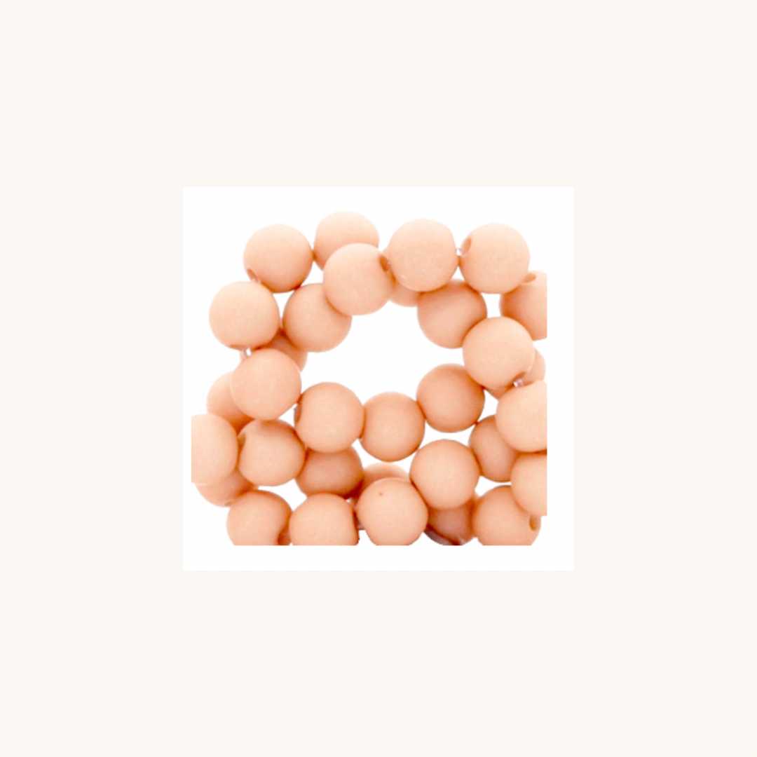 Matte Acryl Kralen | 8 mm | Salmon Pink