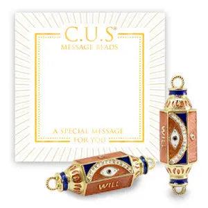 C.U.S® Sieraden message beads tussenstuk “will & eye” goudkleurig - Beads and More