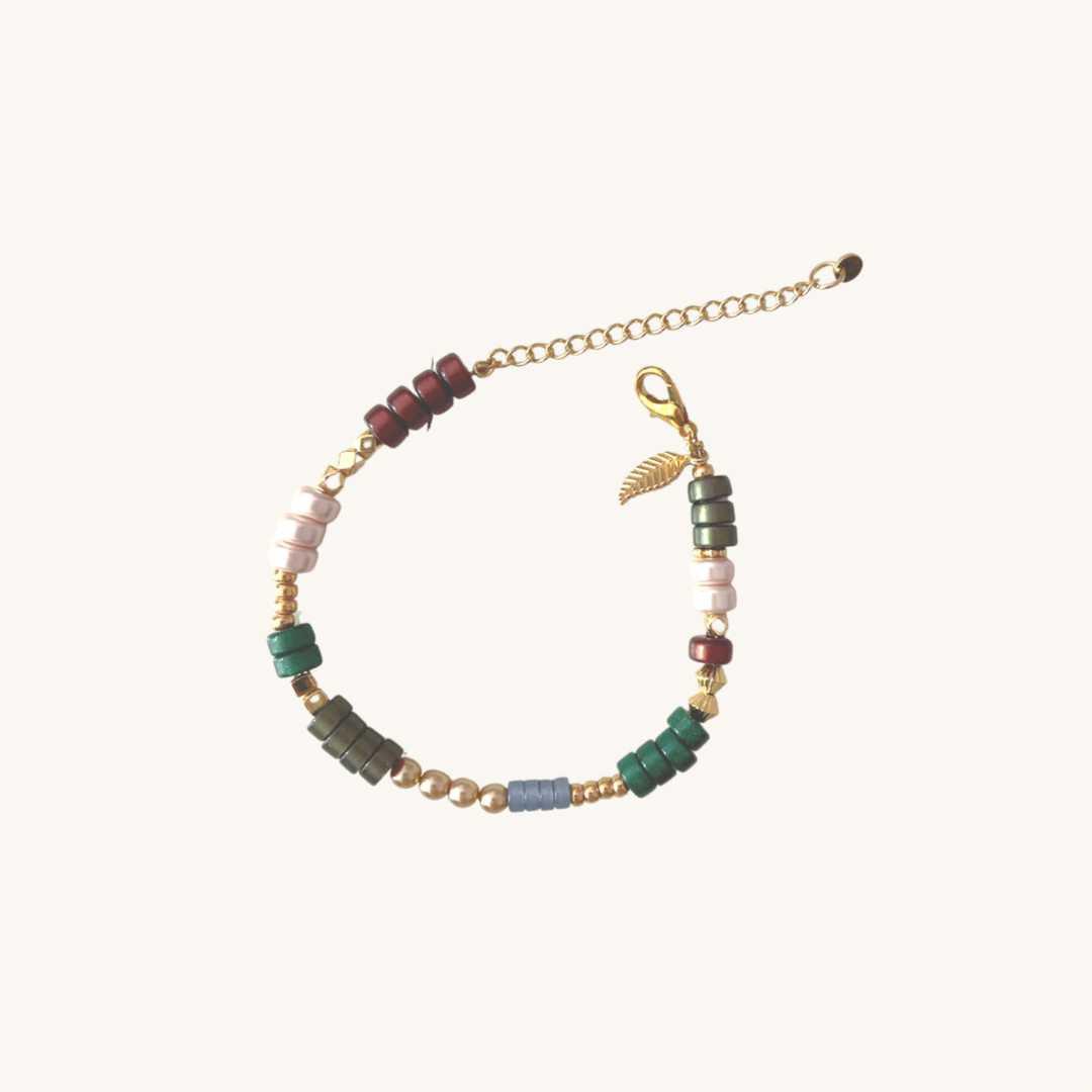 Polaris Elements Bracelet | Disk armband met de kleuren Goud / Rose / Groen / Bordeaux