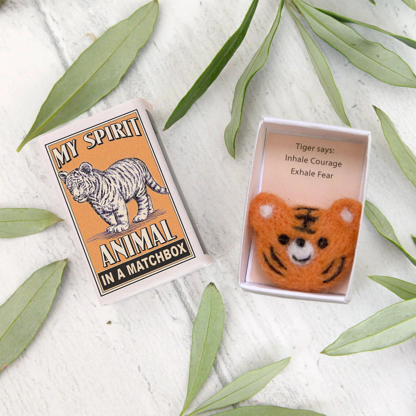 In A Matchbox | Wool Felt Tiger Spirit Animal