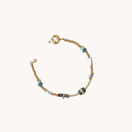 Polaris Elements Bracelet | Disk armband met de belangrijkste kleuren Goud / Blauw