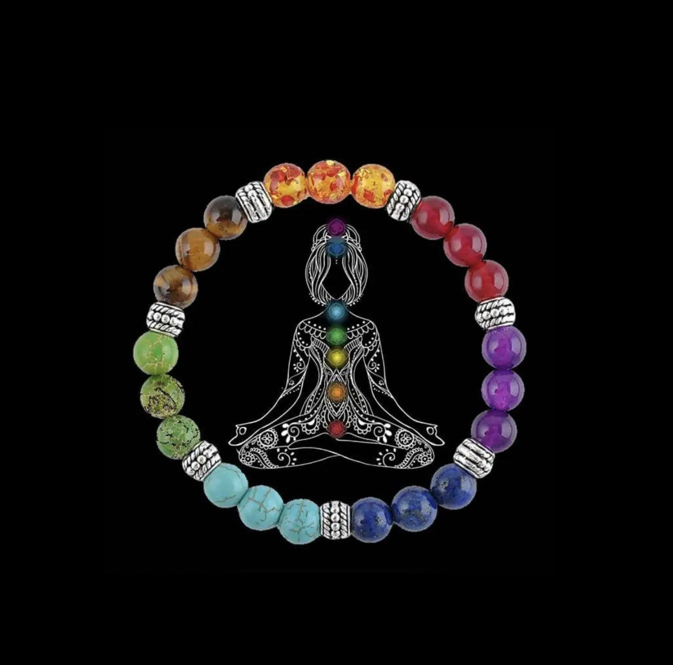 NIMAXI Jewelry | HARMONIE-ARMBAND MET 7 CHAKRA'S - gemaakt van natuursteen