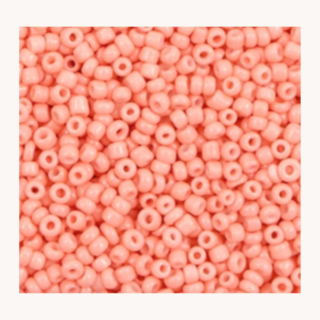 Glaskralen Rocailles 12/0 (2mm) | Peach Sorbet Pink